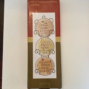 Inspirational plate collection. Brand new never been opened.